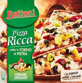 Pizza ricca verdure grigliate surgelata