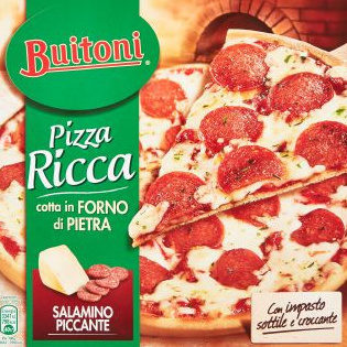 Pizza ricca salamino piccante surgelata