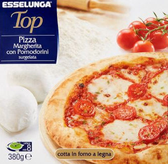 Pizza margherita con pomodorini surgelata