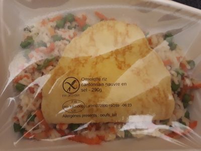 Omelette Riz Cantonais Pauvre en Sel