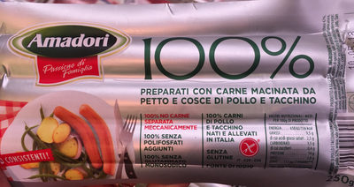 Wurstel Amadori 100% pollo e tacchino