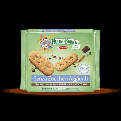 Frollini con Farina Integrale e Cioccolato front packaging