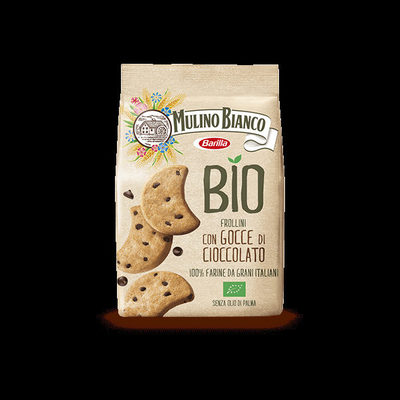 Frollini Bio con Gocce di Cioccolato front packaging