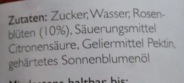 rosenfeines - Rose de Resht ingredients label