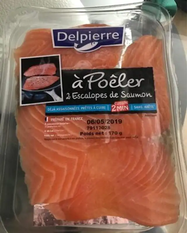 Escalopes de Saumon a poêler front packaging