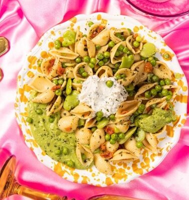 Insalata di conchiglioni ricotta e piselli