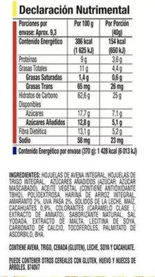 Granola Quaker 3 Minutos avena, amaranto, pasas y cacahuates