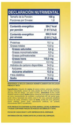 Granola Cluster Granvita tipo americano con pasas, almendra y coco