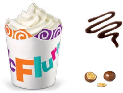 McFlurry vanille KitKat nappage chocolat