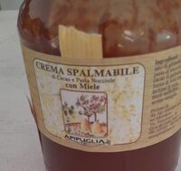 Crema spalmabile cacao e pasta di nocciole con miele