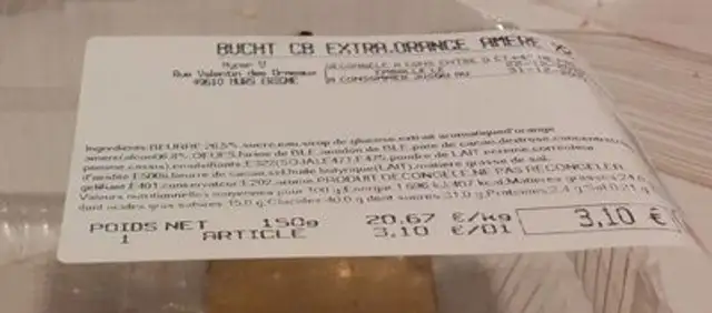 Bûche extra orange amere front packaging