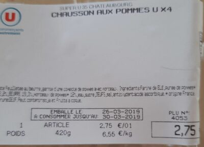 Chausson aux Pommes U X 4