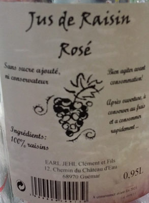 jus de raisin rosé
