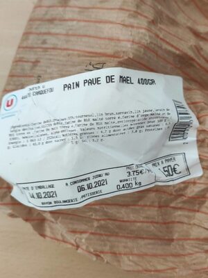 Pain pavé de mael front packaging