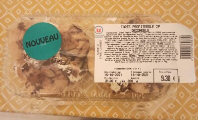 Tarte profiterole 2 parts décongelé front packaging