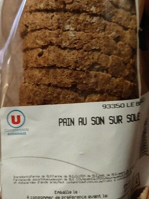 Pain au son sur sole front packaging