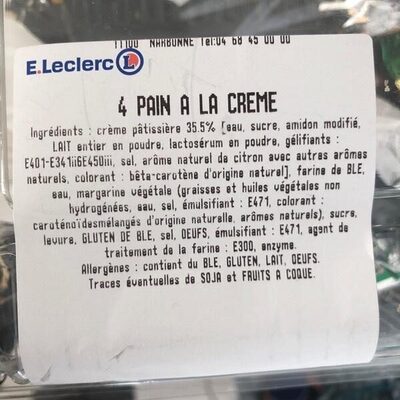 Pain à la crème