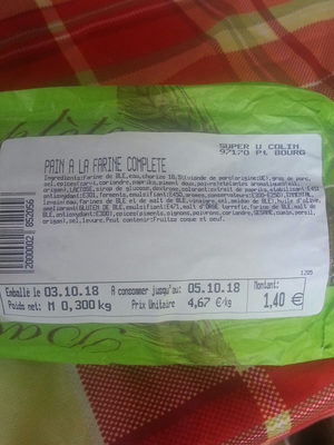 Pain à la farine complète