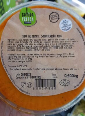Sopa de Tomate c/ Manjericão 400g