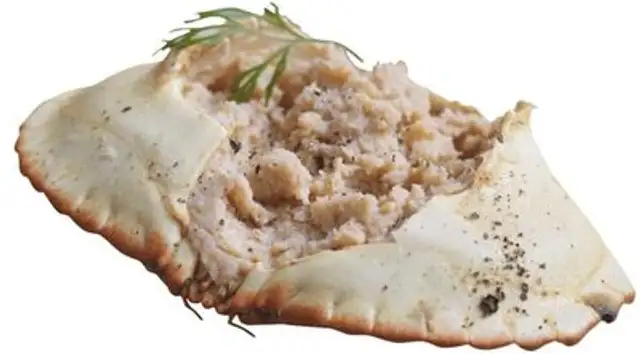 Krabbeskjell Fylt 150g stykk front packaging