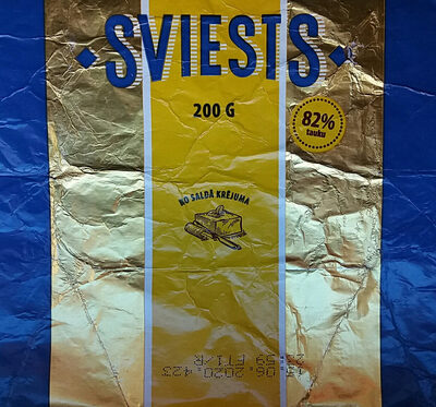 82% sviests, no saldā krējuma