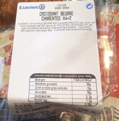 croissant beurre charente x4+2