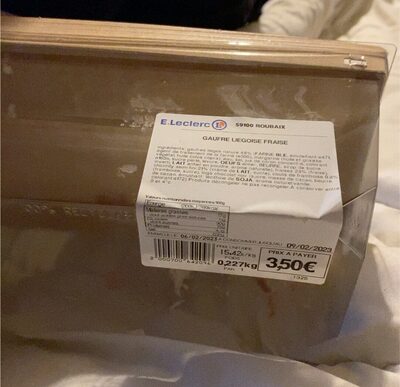 Gaufre liégoise fraise