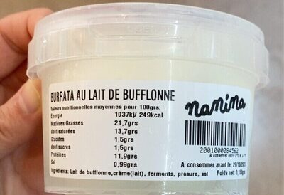 burrata au lait de bufflonne