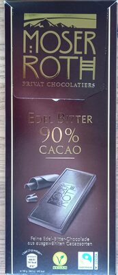 Edelbitter-Schokolade 90% Cacao