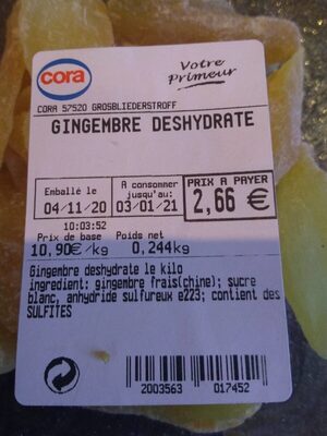 gingembre deshydrate
