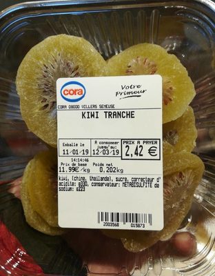 Kiwi tranche front packaging