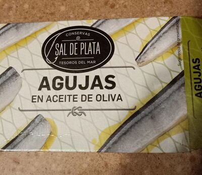 Agujas en aceite de oliva front packaging