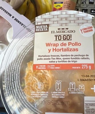 Wrap de Pollo y Hortalizas (Tex Mex Wrap)