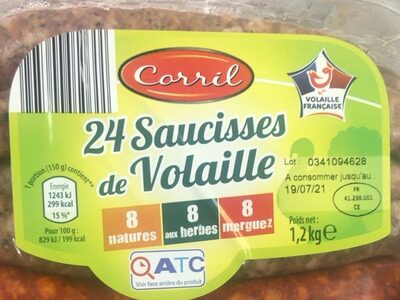 24 saucisses de volailles