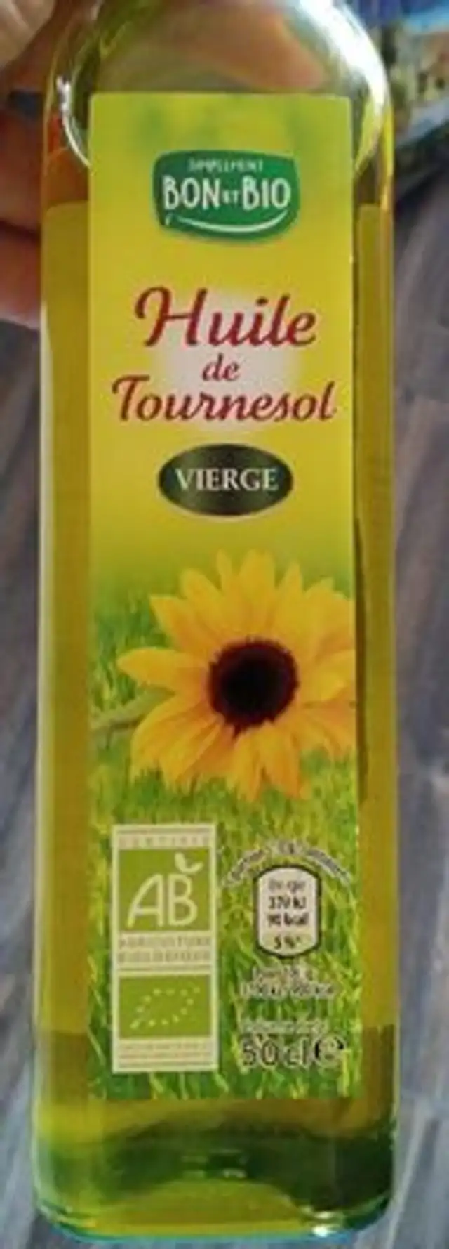 Huile de tournesol front packaging