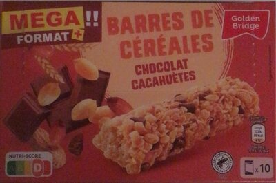 Barres de céréales chocolat cacahuètes