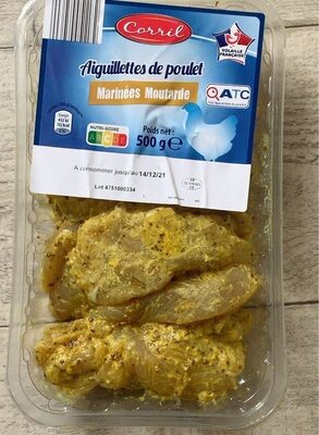Aiguillettes de poulet ( marrinées moutarde)