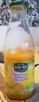 Pur jus d'orange, de clémentine et de raisin blanc