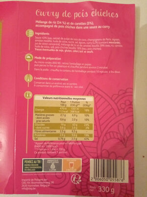 Curry de pois chiches