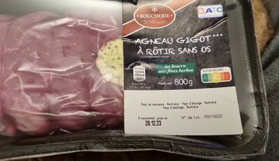 Gigot d'agneau au beurre et aux fines herbes