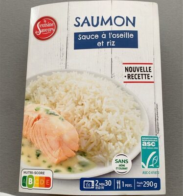 Saumon sauce a l’oseille et riz