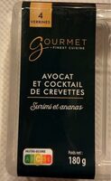 Avocat et cocktail de crevettes surimi et ananas