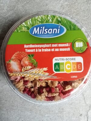 Yaourt à la fraise et au muesli