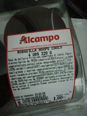 donuts de chocolate nutrition facts table