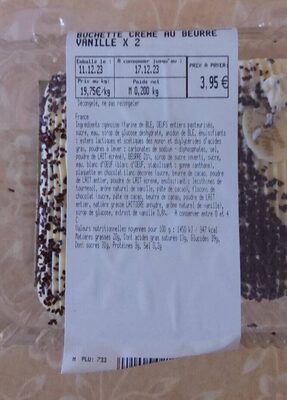 Buchette crème au beurre vanille
