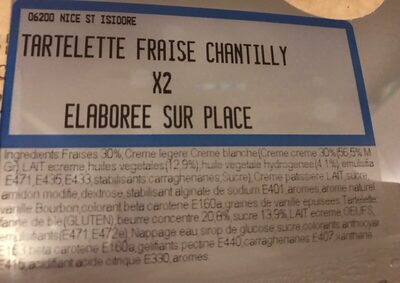 Tartelette fraise chantilly