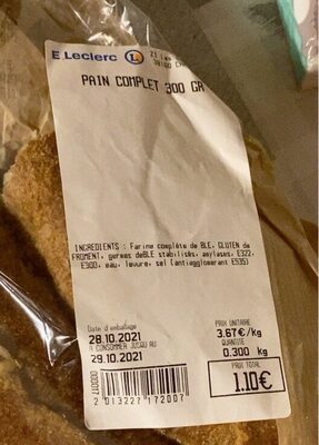 Pain complet 300 Gr