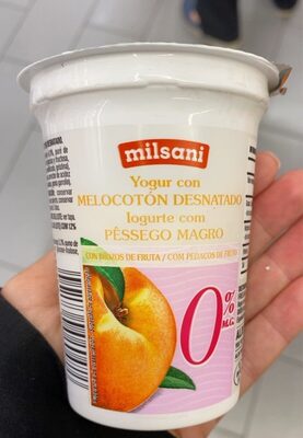 Yogur con melocotón desnatado