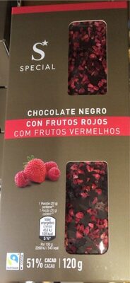 Chocolate negro con frutos rojos