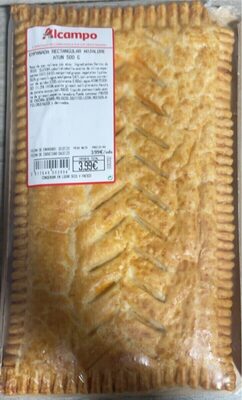 Empanada rectangular, hojaldre. Atún 500 g